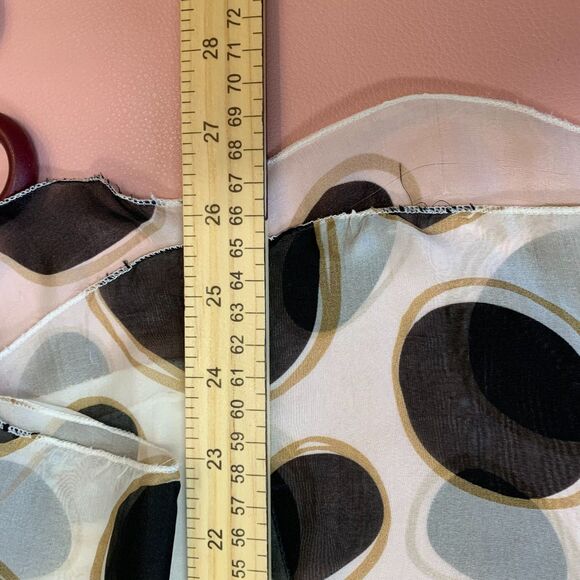 Charlie B Sheer Silk Blouse Lined Bell Sleeve Polka Dots Old Money Italy Large - Picture 11 of 14